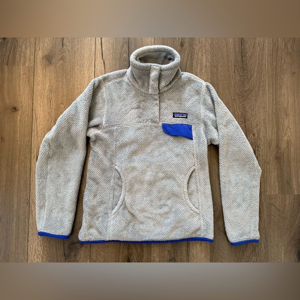 Patagonia Polartec Thermal Pro Womens Jacket Gray Blue Sweater Pullover XXS - Picture 1 of 9